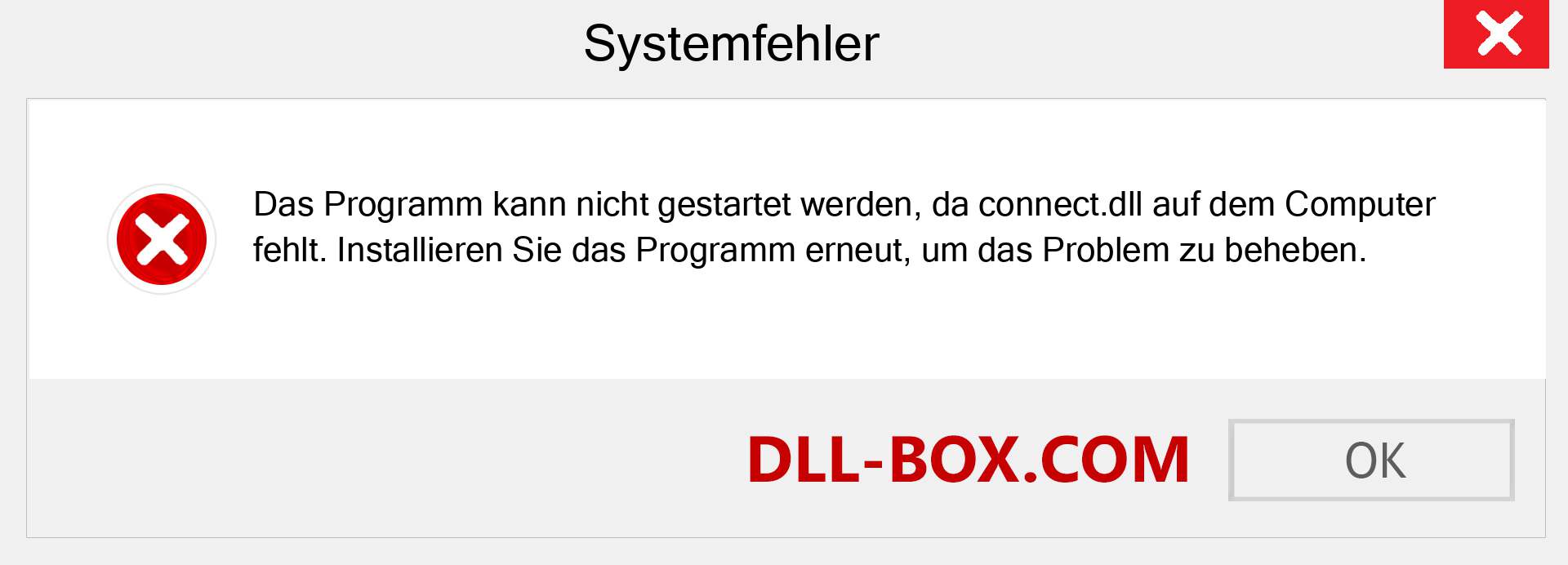 connect.dll-Datei fehlt?. Download für Windows 7, 8, 10 - Fix connect dll Missing Error unter Windows, Fotos, Bildern